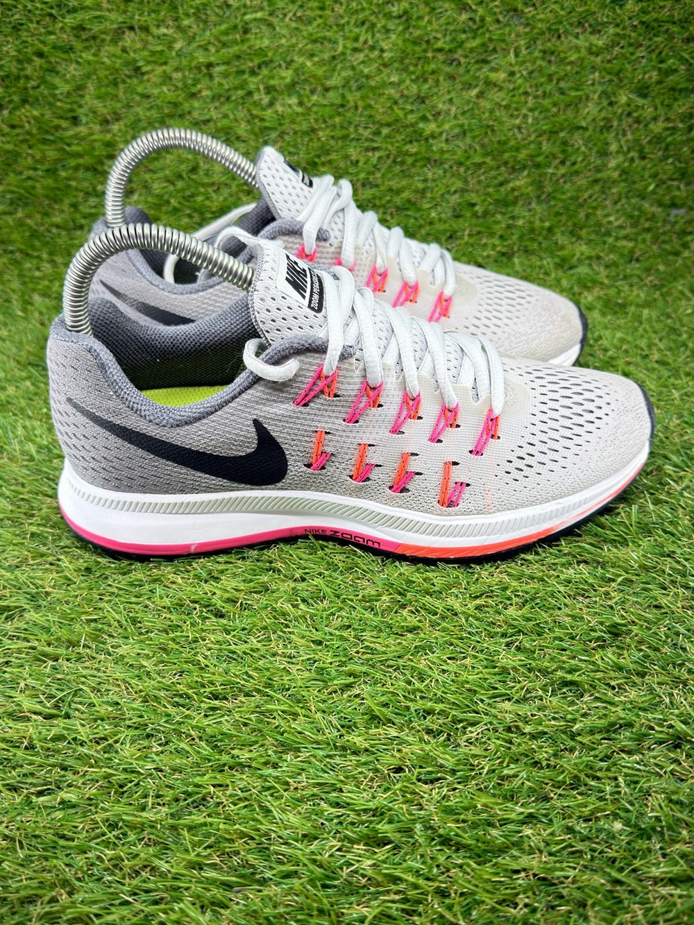 Nike Air Zoom Pegasus 33 Shoes Womens Size 6.5 Gray Running Sneakers 831356-006